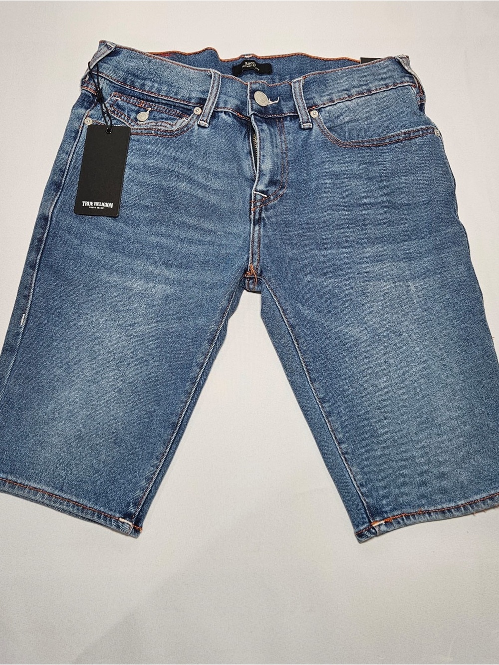 True Religion NWT Rocco Denim Shorts Size W30 Blue Jean Shorts